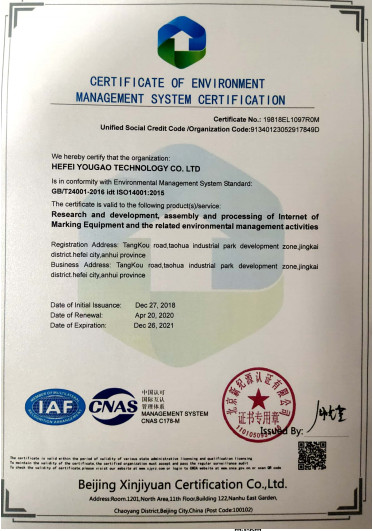 চীন Hefei Luox Yougao Technology Co., Ltd. সার্টিফিকেশন